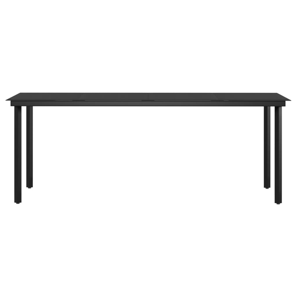 9 részes fekete kerti étkezőgarnitúra párnákkal