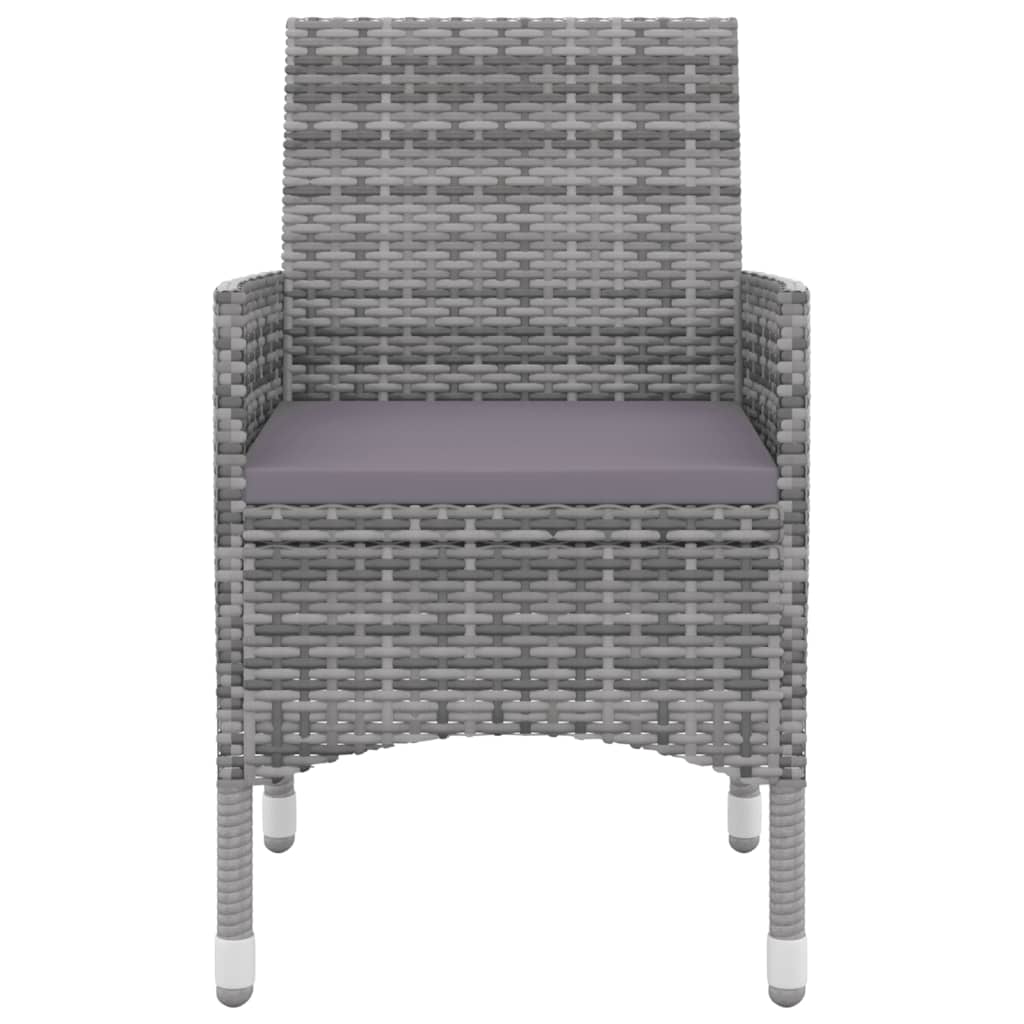 5 részes polyrattan és üveg kerti étkezőgarnitúra párnákkal
