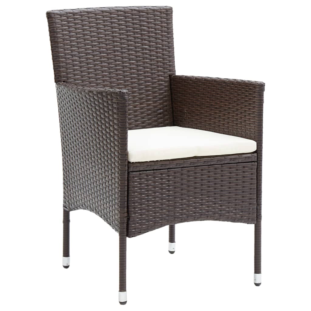 2 db barna kerti polyrattan étkezőszék