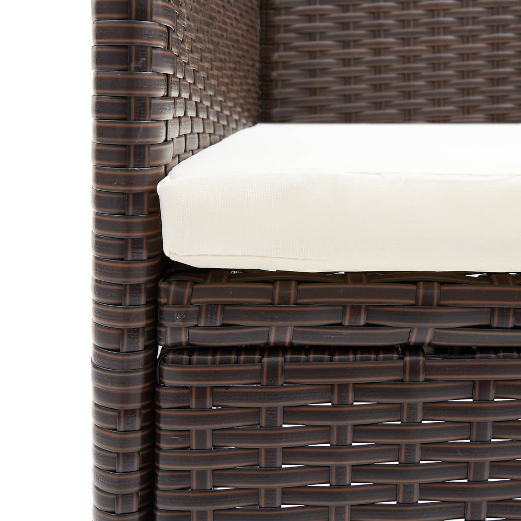 2 db barna kerti polyrattan étkezőszék