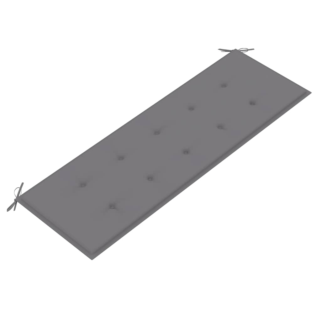Tömör tíkfa batavia pad szürke párnával 150 cm
