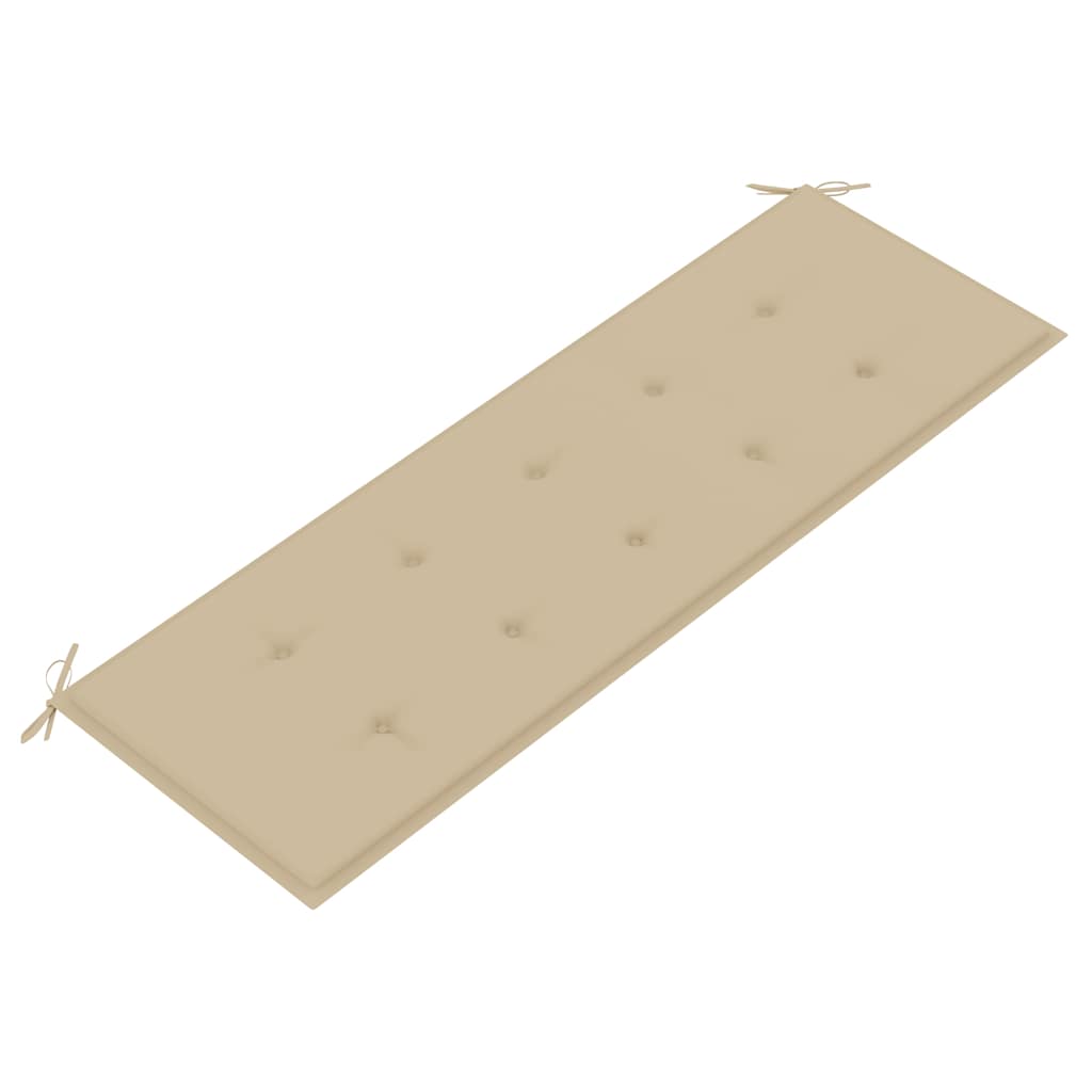 Tömör tíkfa batavia pad bézs párnával 150 cm