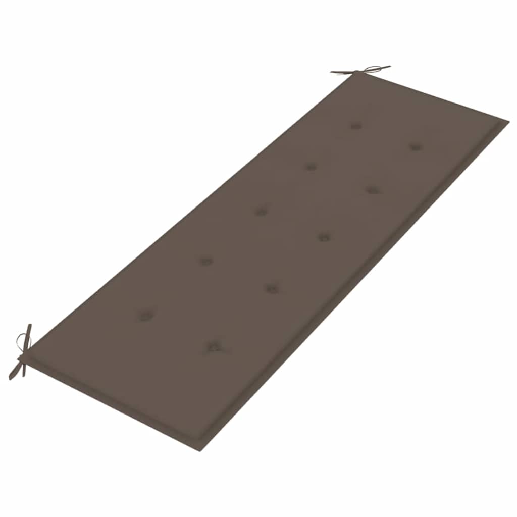 Tömör tíkfa batavia pad tópszínű párnával 150 cm