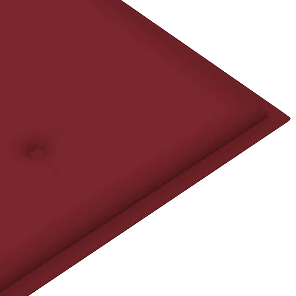 Tömör tíkfa batavia pad bordó párnával 150 cm