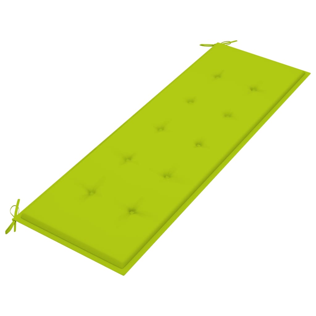Tömör tíkfa batavia pad világoszöld párnával 150 cm