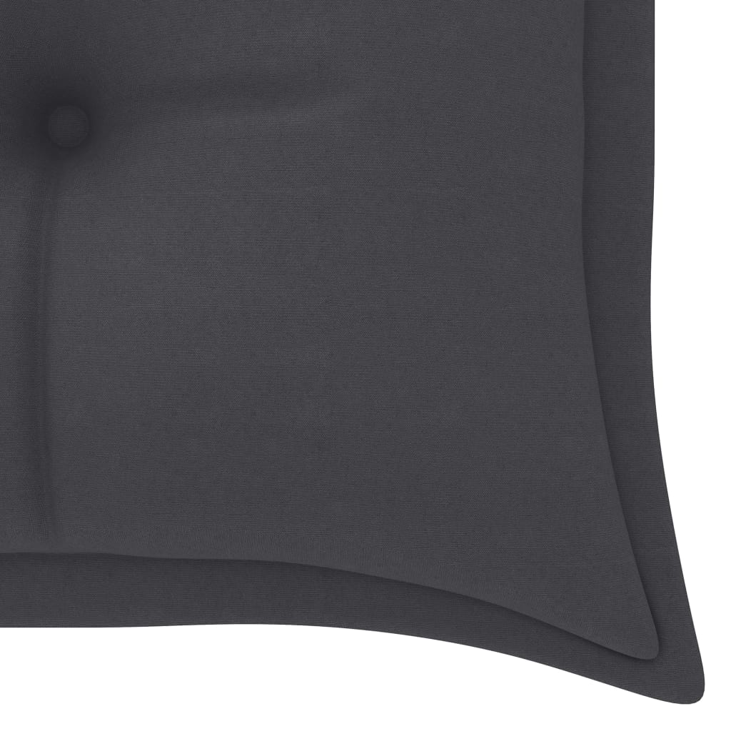 Tömör tíkfa batavia pad antracitszürke párnával 150 cm
