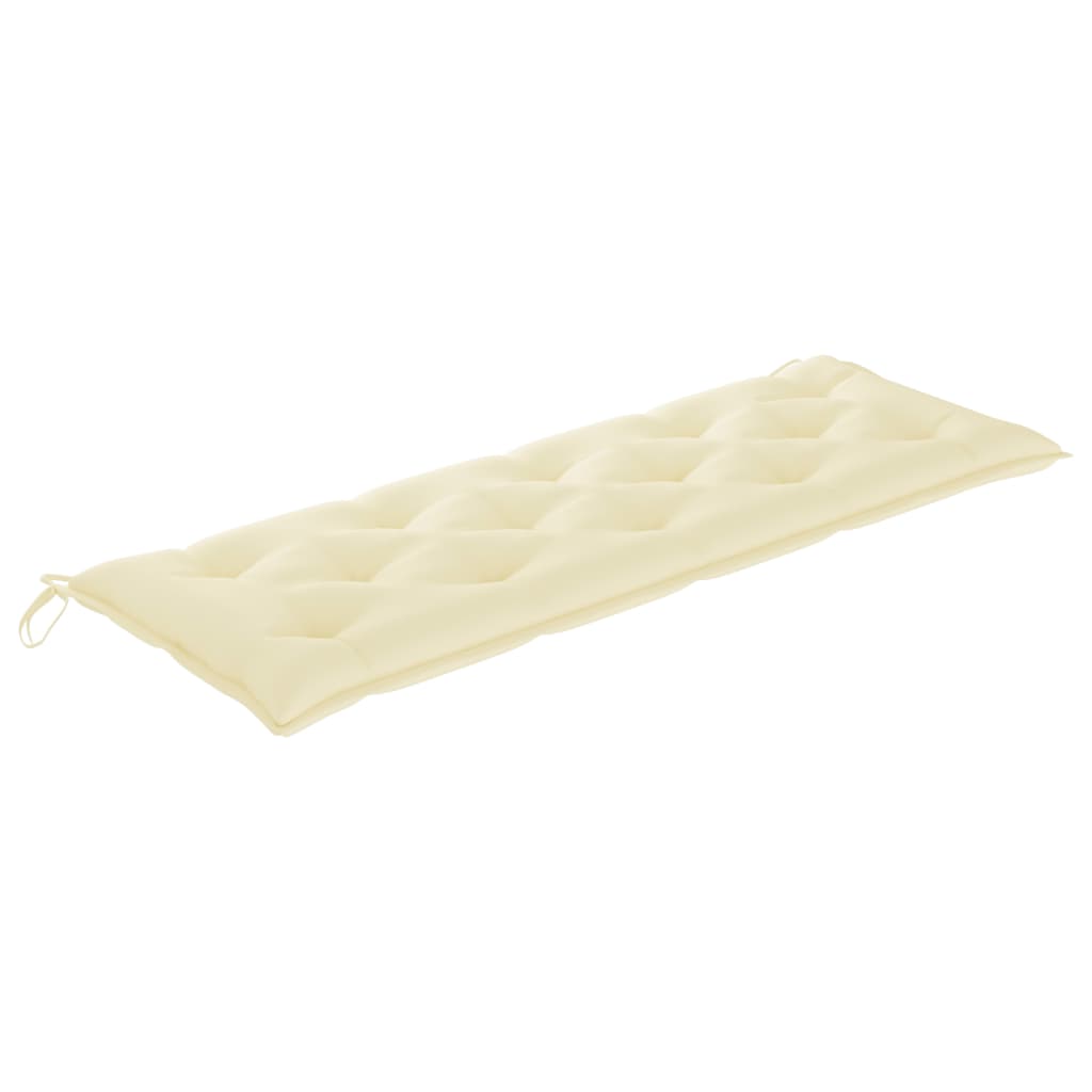 Tömör tíkfa batavia pad krémszínű párnával 150 cm