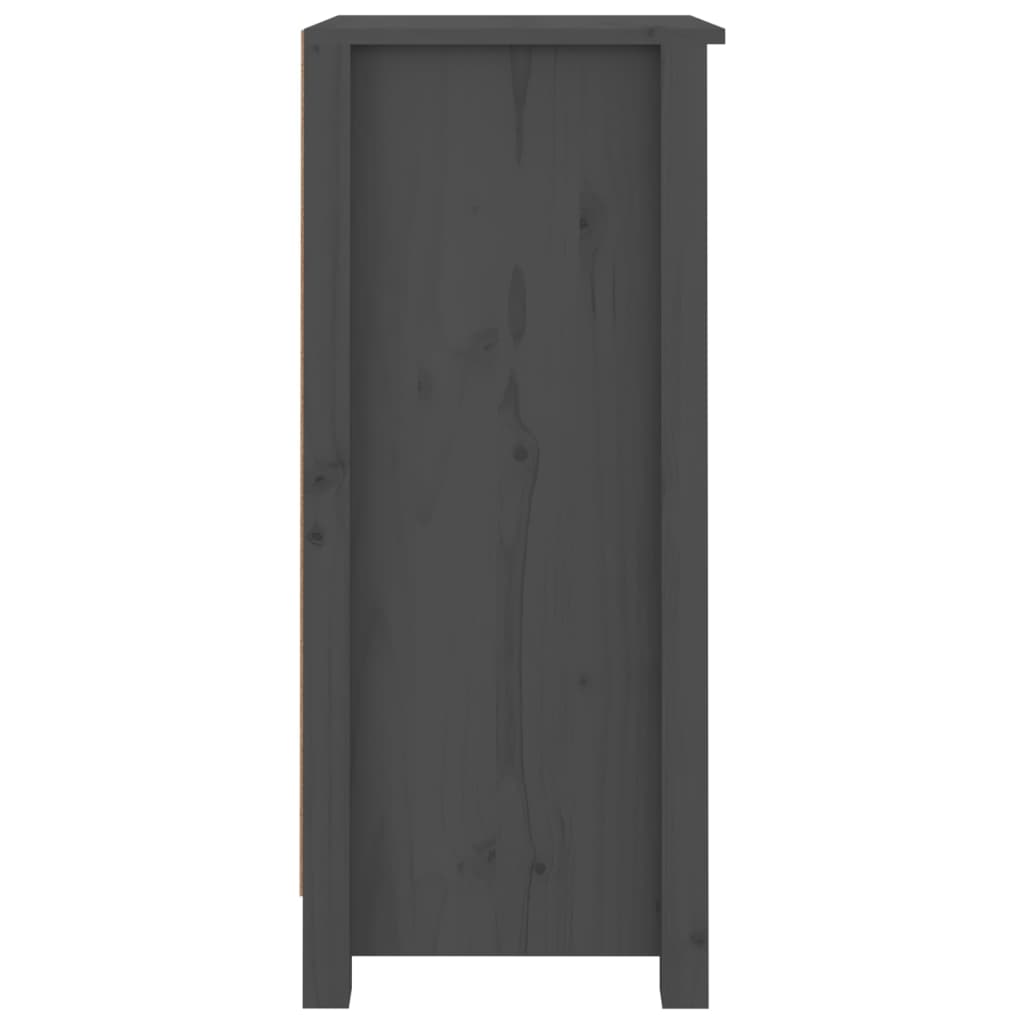 2 db szürke tömör fenyőfa tálalószekrény 40 x 35 x 80 cm