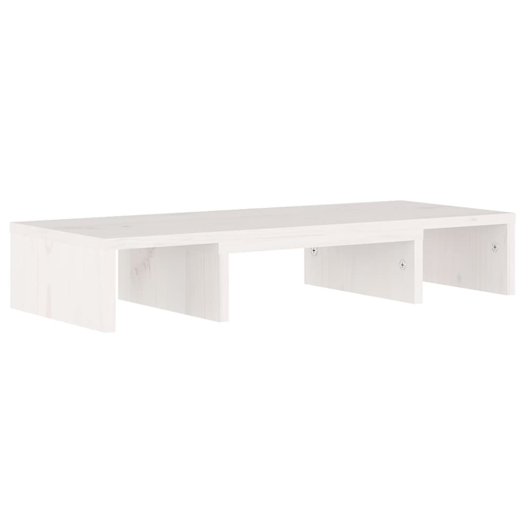 Fehér tömör fenyőfa monitorállvány 60 x 24 x 10,5 cm Fehér tömör fenyőfa monitorállvány 60 x 24 x 10,5 cm