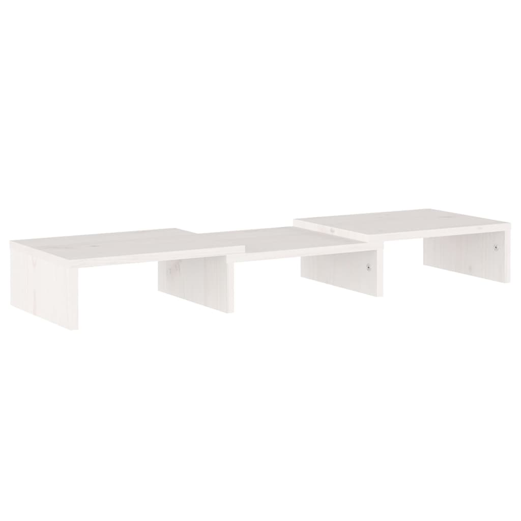 Fehér tömör fenyőfa monitorállvány 60 x 24 x 10,5 cm Fehér tömör fenyőfa monitorállvány 60 x 24 x 10,5 cm