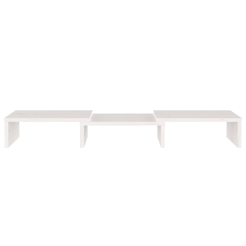 Fehér tömör fenyőfa monitorállvány 60 x 24 x 10,5 cm Fehér tömör fenyőfa monitorállvány 60 x 24 x 10,5 cm