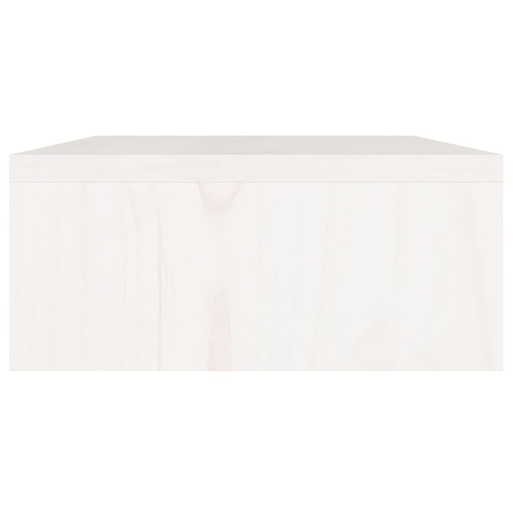 Fehér tömör fenyőfa monitorállvány 60 x 24 x 10,5 cm Fehér tömör fenyőfa monitorállvány 60 x 24 x 10,5 cm