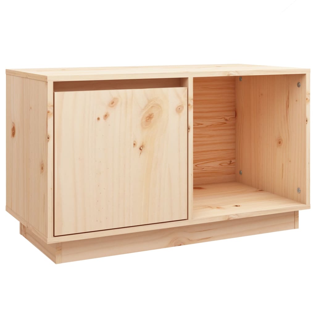 Tömör fenyőfa tv-szekrény 74 x 35 x 44 cm Tömör fenyőfa tv-szekrény 74 x 35 x 44 cm