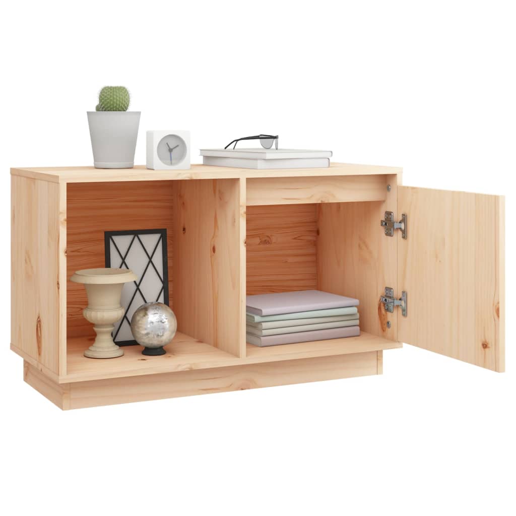Tömör fenyőfa tv-szekrény 74 x 35 x 44 cm Tömör fenyőfa tv-szekrény 74 x 35 x 44 cm