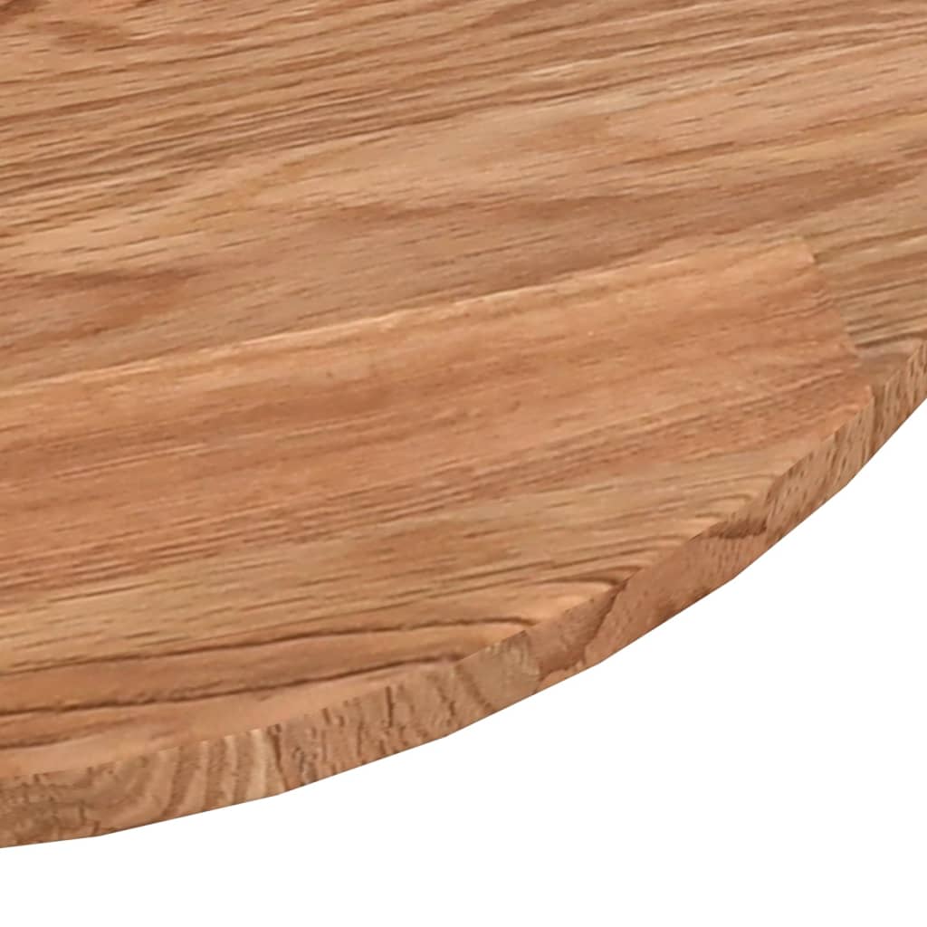 Világosbarna kezelt tömör tölgyfa kerek asztallap ø70x1,5 cm
