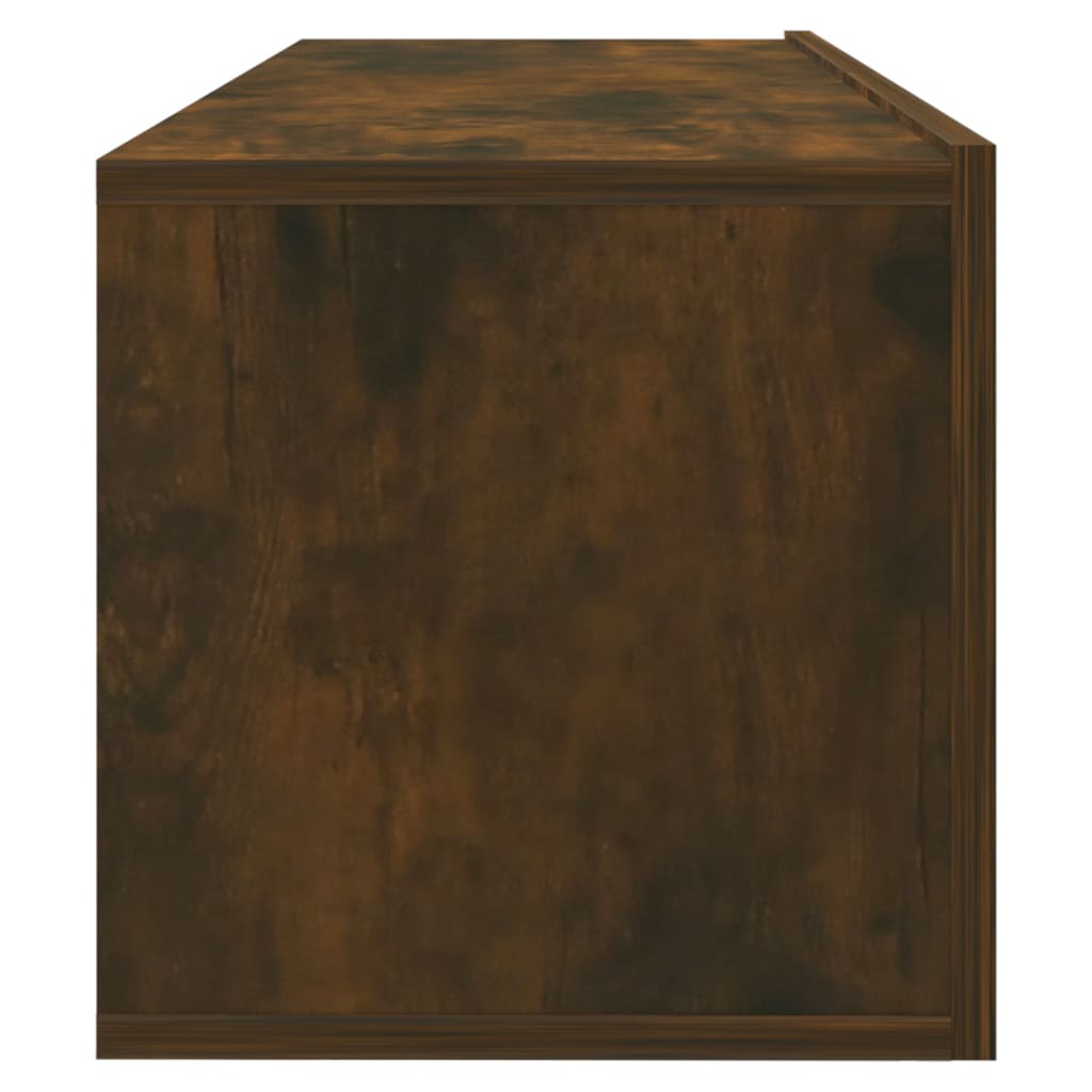 Füstös tölgyszínű szerelt fa fali tv-szekrény 100 x 30 x 30 cm Füstös tölgyszínű szerelt fa fali tv-szekrény 100 x 30 x 30 cm
