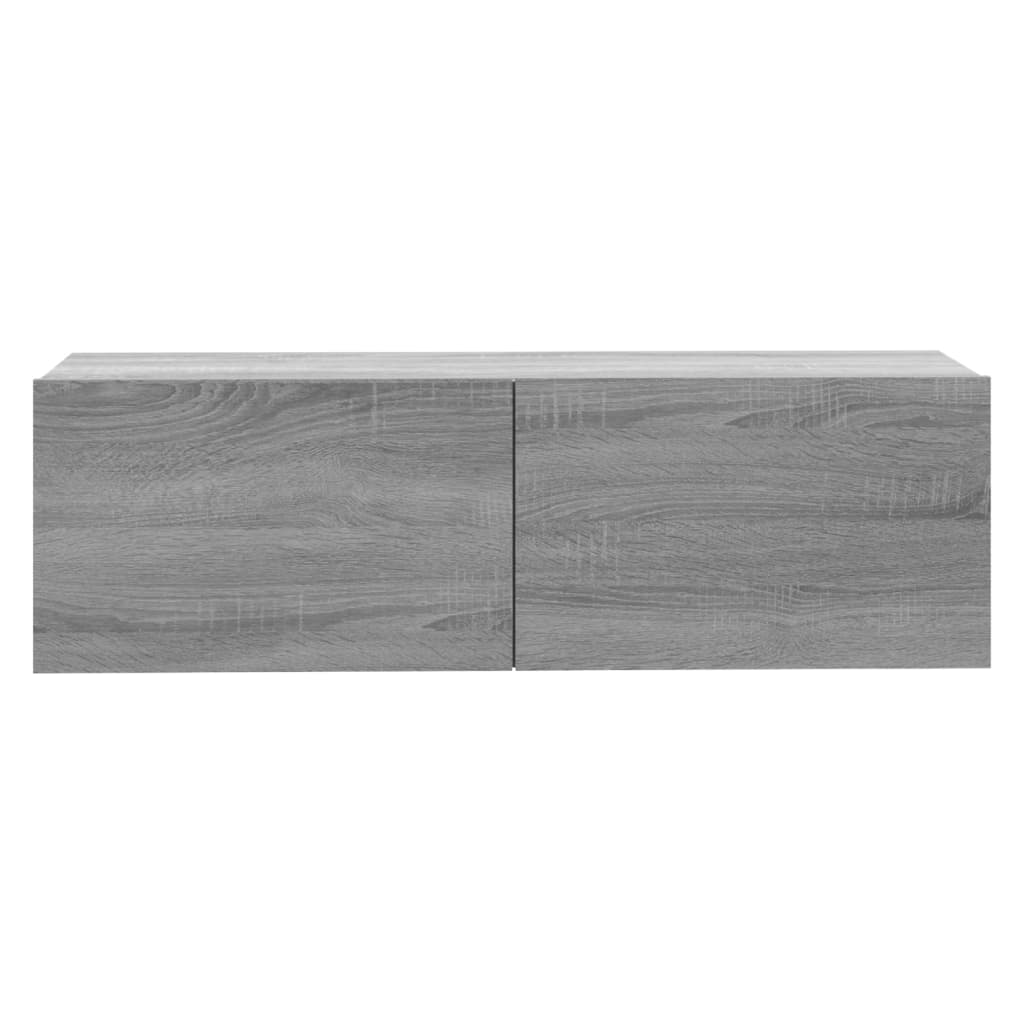 Szürke sonoma színű szerelt fa tv-szekrény 100 x 30 x 30 cm Szürke sonoma színű szerelt fa tv-szekrény 100 x 30 x 30 cm