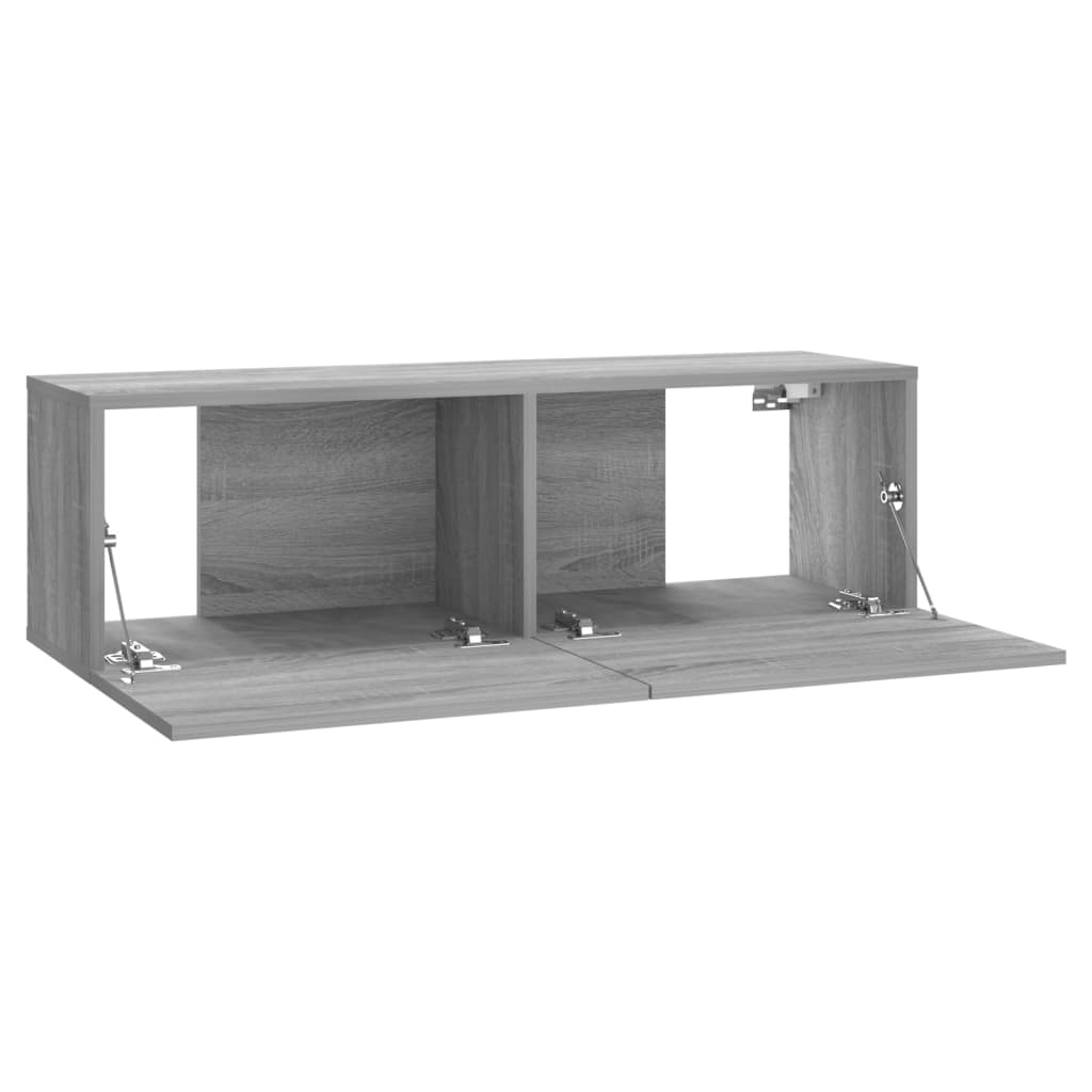 Szürke sonoma színű szerelt fa tv-szekrény 100 x 30 x 30 cm Szürke sonoma színű szerelt fa tv-szekrény 100 x 30 x 30 cm