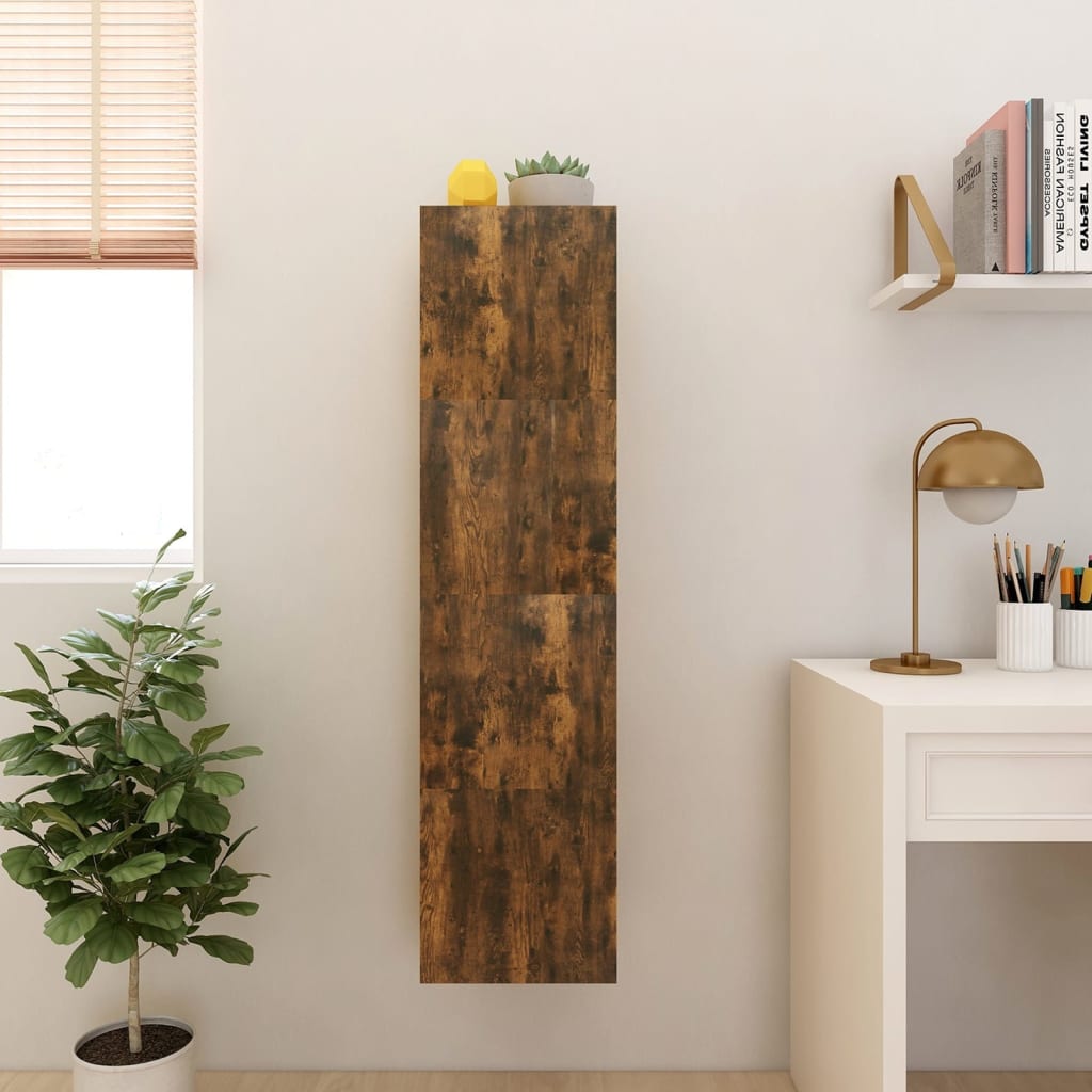 4 db füstös tölgyszínű fali tv-szekrény 30,5 x 30 x 30 cm 4 db füstös tölgyszínű fali tv-szekrény 30,5 x 30 x 30 cm