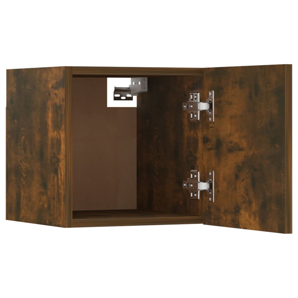 4 db füstös tölgyszínű fali tv-szekrény 30,5 x 30 x 30 cm 4 db füstös tölgyszínű fali tv-szekrény 30,5 x 30 x 30 cm