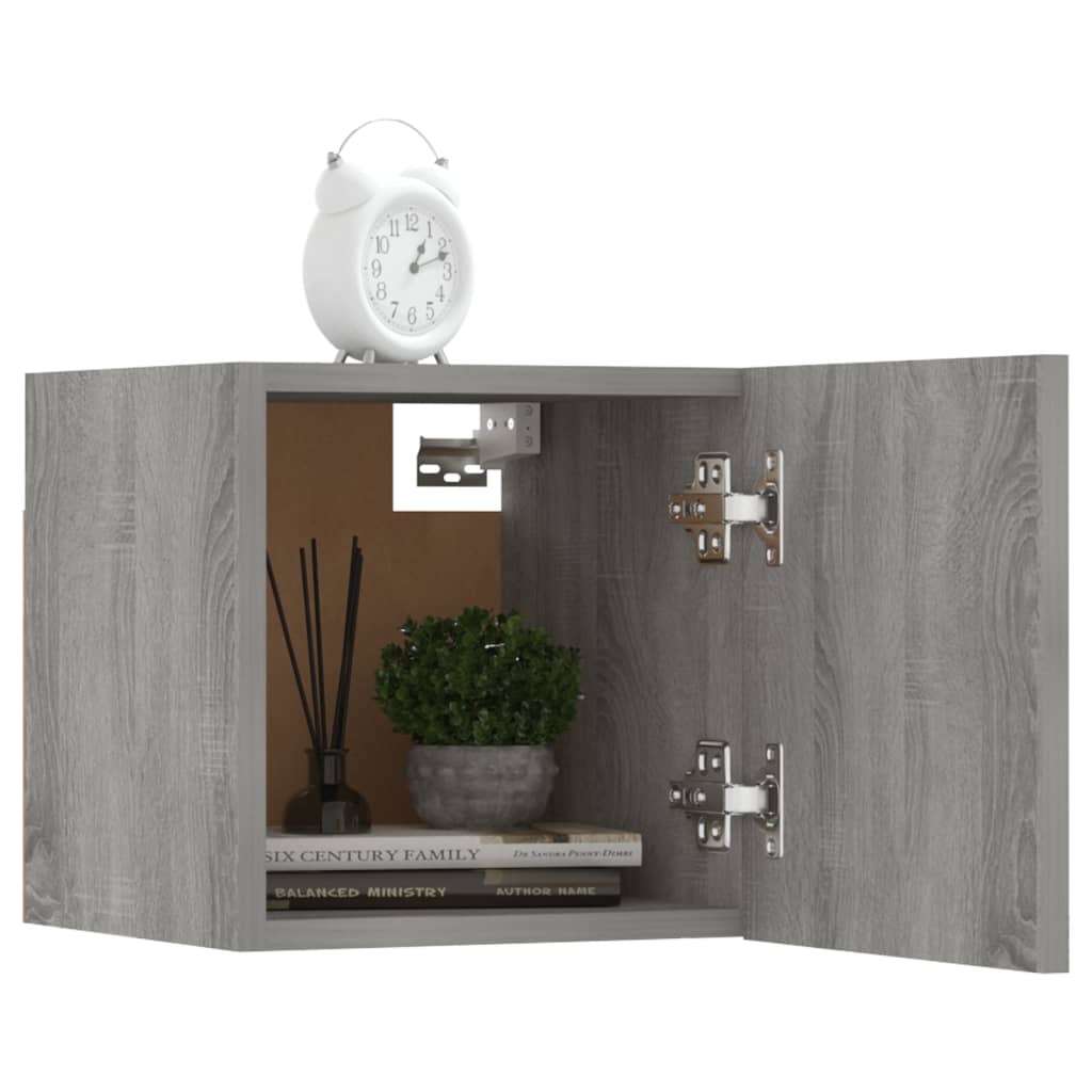 4 db szürke sonoma színű fali tv-szekrény 30,5 x 30 x 30 cm 4 db szürke sonoma színű fali tv-szekrény 30,5 x 30 x 30 cm