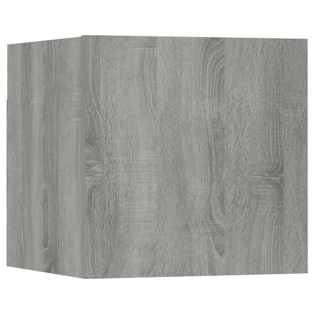4 db szürke sonoma színű fali tv-szekrény 30,5 x 30 x 30 cm 4 db szürke sonoma színű fali tv-szekrény 30,5 x 30 x 30 cm