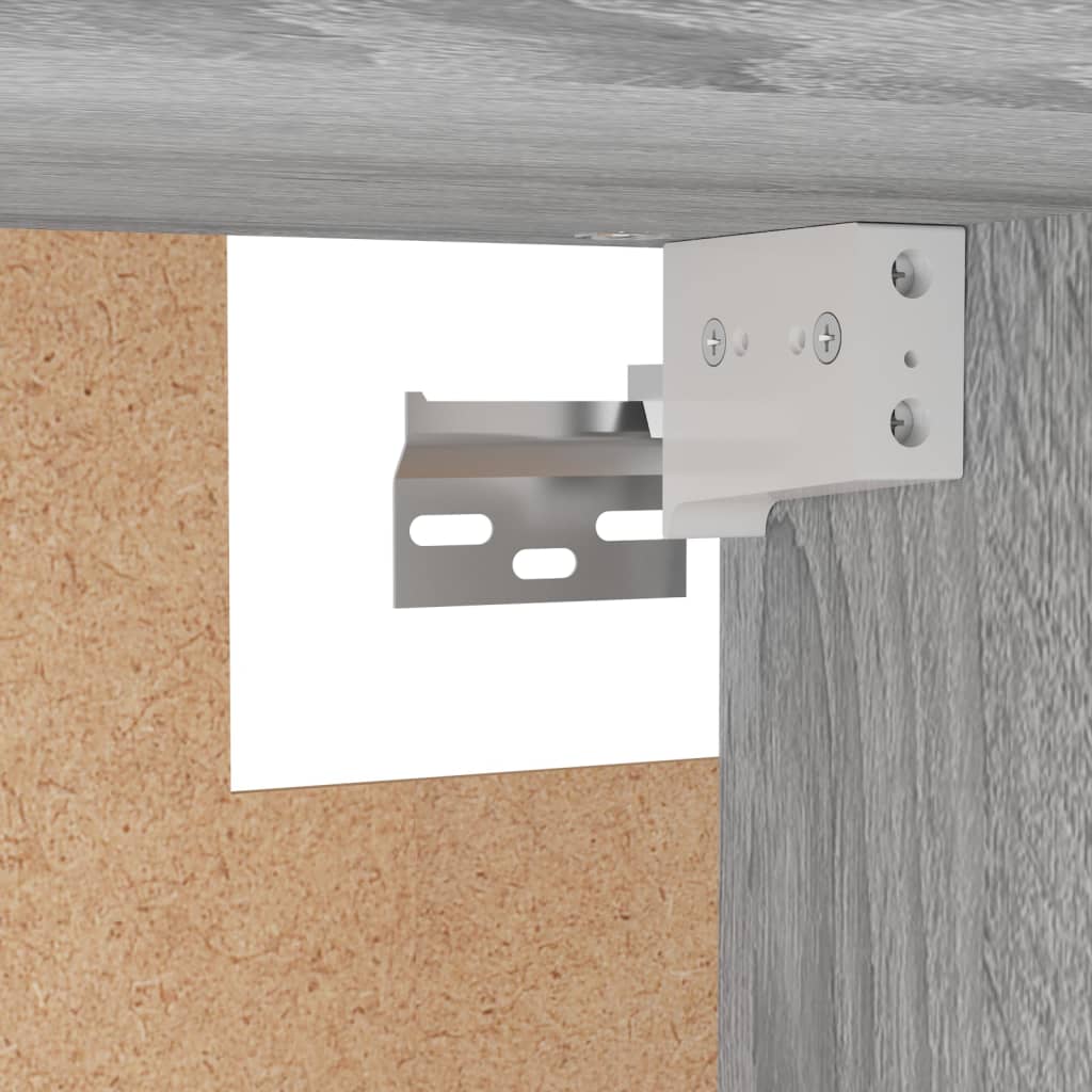 Szürke sonoma színű szerelt fa ruhásszekrény 100 x 32,5 x 35 cm