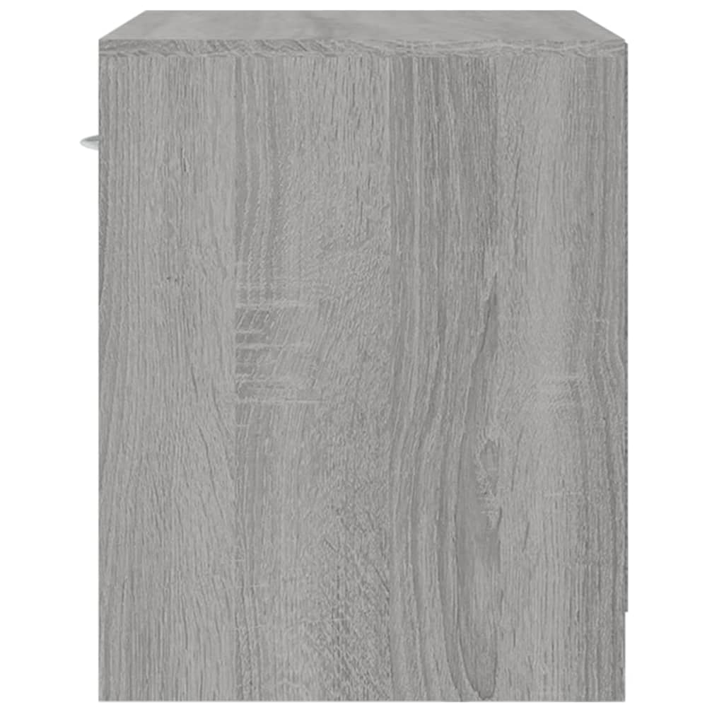 2 db szürke sonoma színű éjjeliszekrény fiókkal