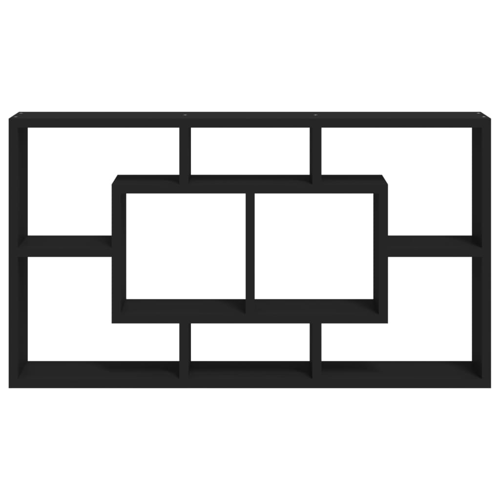 Fekete 8-rekeszes bemutatópolc