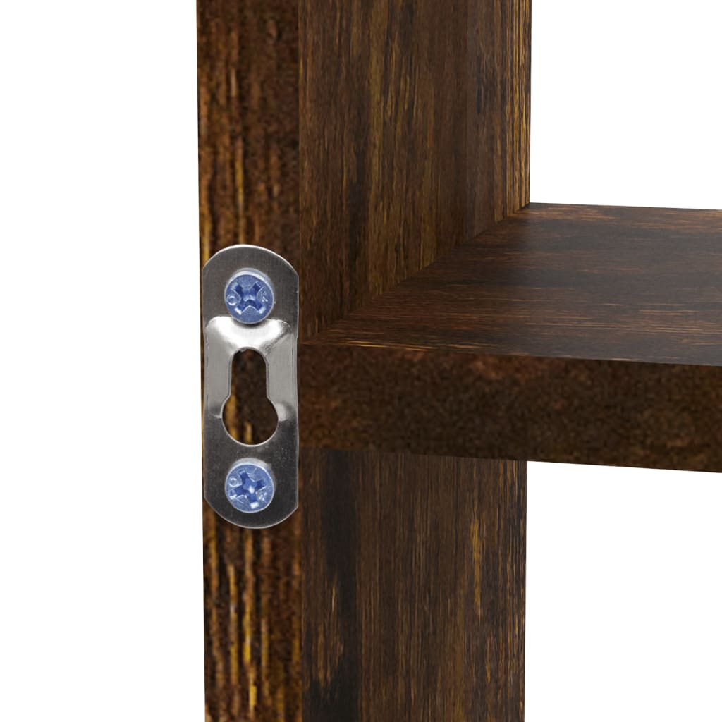 Füstös tölgyszínű 8-rekeszes bemutatópolc