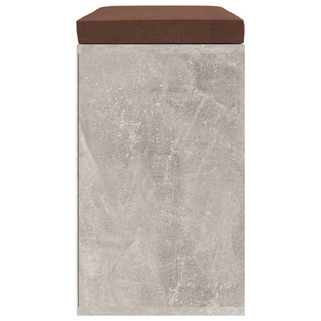 Betonszürke szerelt fa cipőtároló pad 103 x 30 x 48 cm