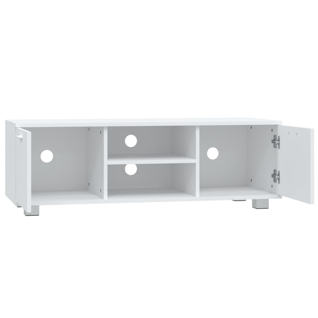 Fehér szerelt fa tv-szekrény 120 x 40,5 x 35 cm Fehér szerelt fa tv-szekrény 120 x 40,5 x 35 cm
