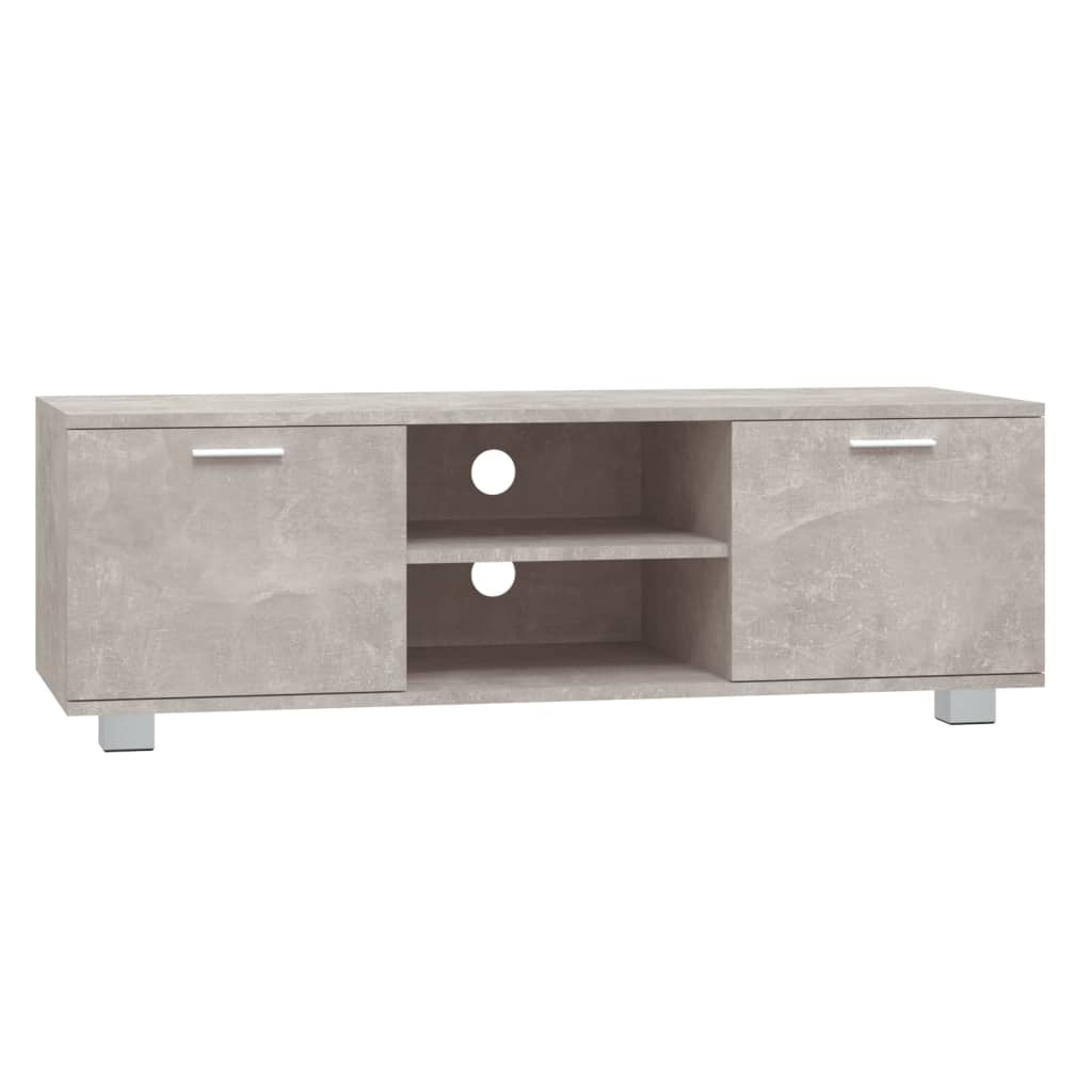 Betonszürke szerelt fa tv-szekrény 120 x 34,5 x 35 cm