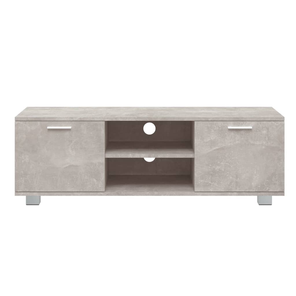 Betonszürke szerelt fa tv-szekrény 120 x 34,5 x 35 cm