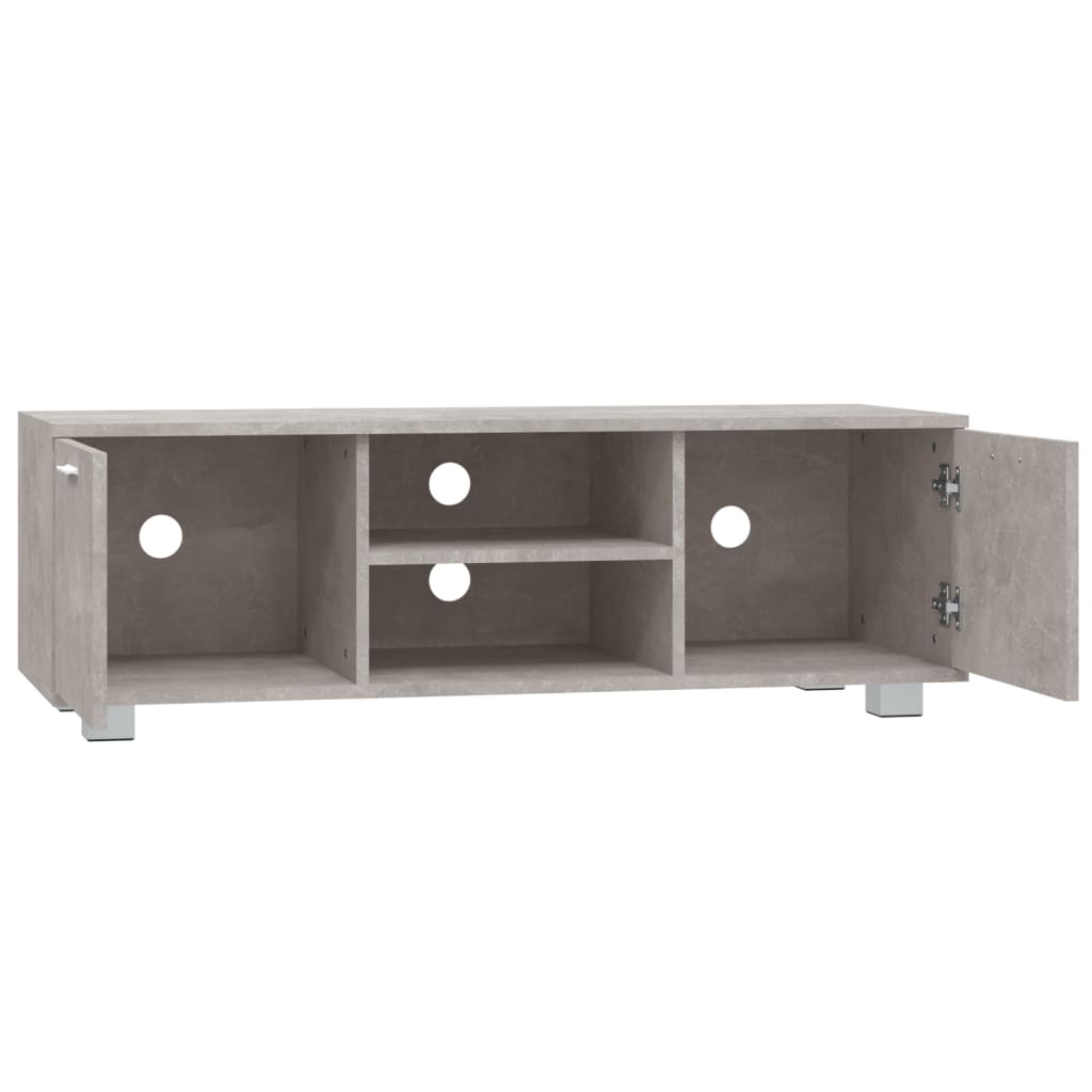 Betonszürke szerelt fa tv-szekrény 120 x 34,5 x 35 cm