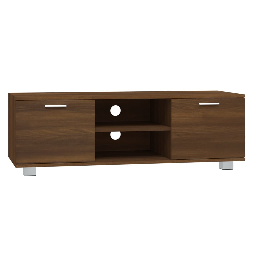 Barna tölgy színű szerelt fa tv-szekrény 120 x 40,5 x 35 cm Barna tölgy színű szerelt fa tv-szekrény 120 x 40,5 x 35 cm