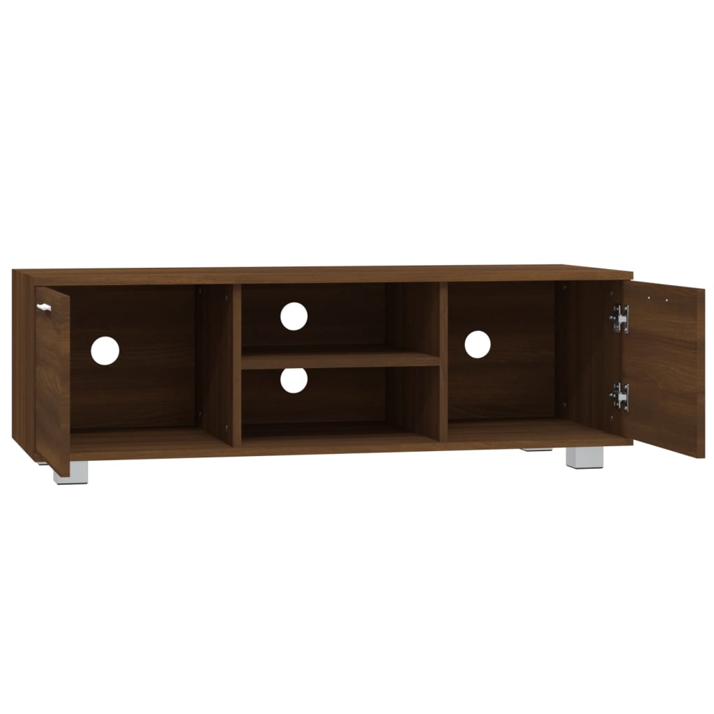 Barna tölgy színű szerelt fa tv-szekrény 120 x 40,5 x 35 cm Barna tölgy színű szerelt fa tv-szekrény 120 x 40,5 x 35 cm