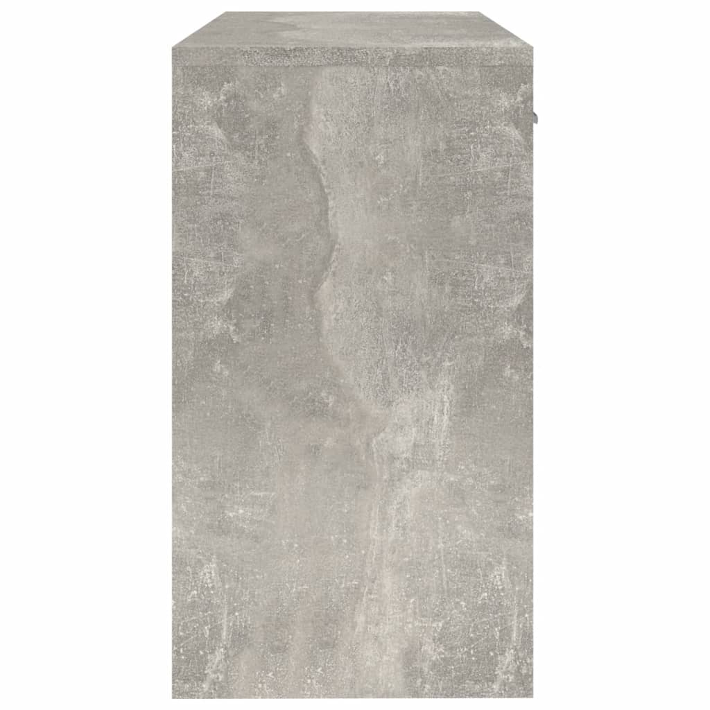 Betonszürke faanyag fiókos/rekeszes íróasztal 100x40x73 cm Betonszürke faanyag fiókos/rekeszes íróasztal 100x40x73 cm