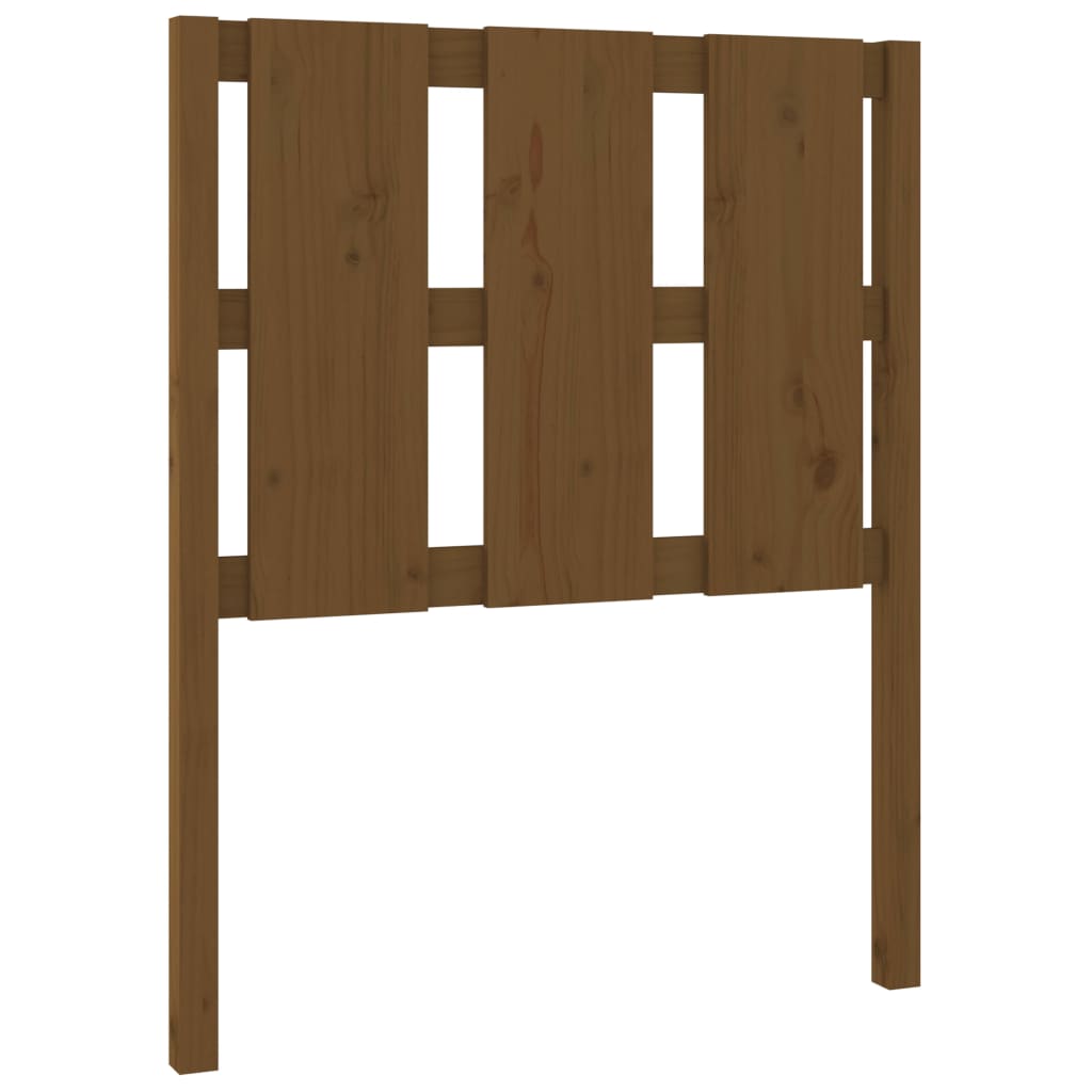 Mézbarna tömör fenyőfa ágyfejtámla 80,5 x 4 x 100 cm