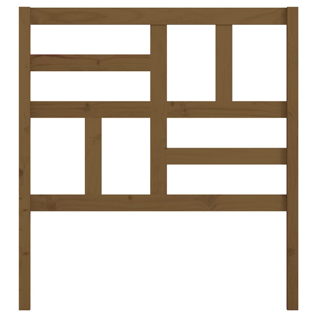 Mézbarna tömör fenyőfa ágyfejtámla 106x4x104 cm