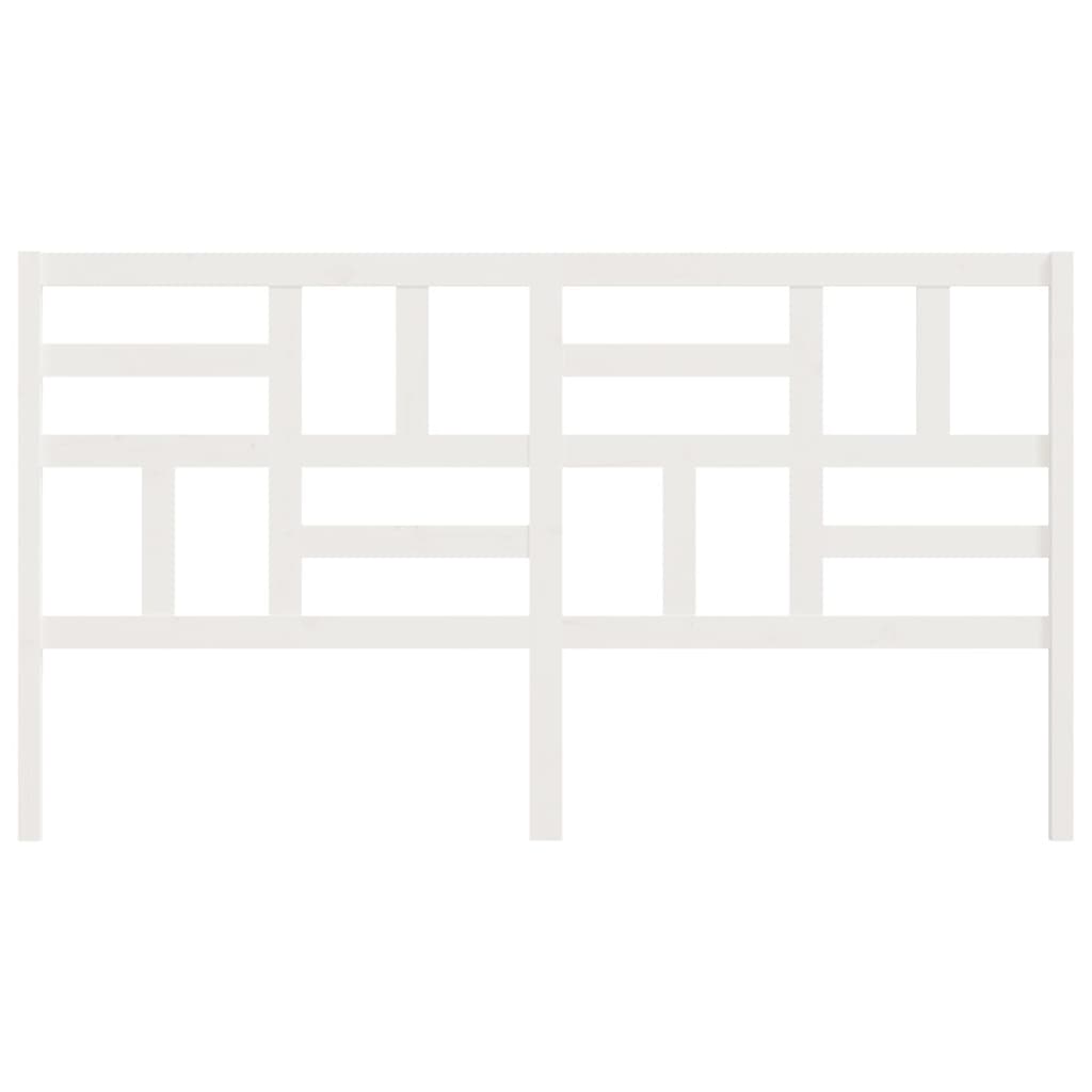 Fehér tömör fenyőfa ágyfejtámla 186 x 4 x 104 cm