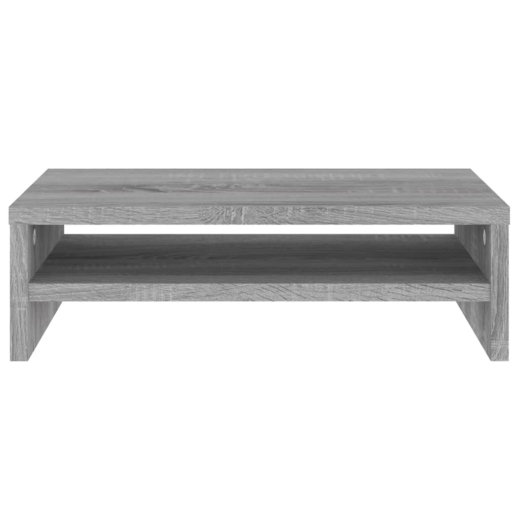Szürke sonoma színű szerelt fa monitorállvány 42x24x13 cm
