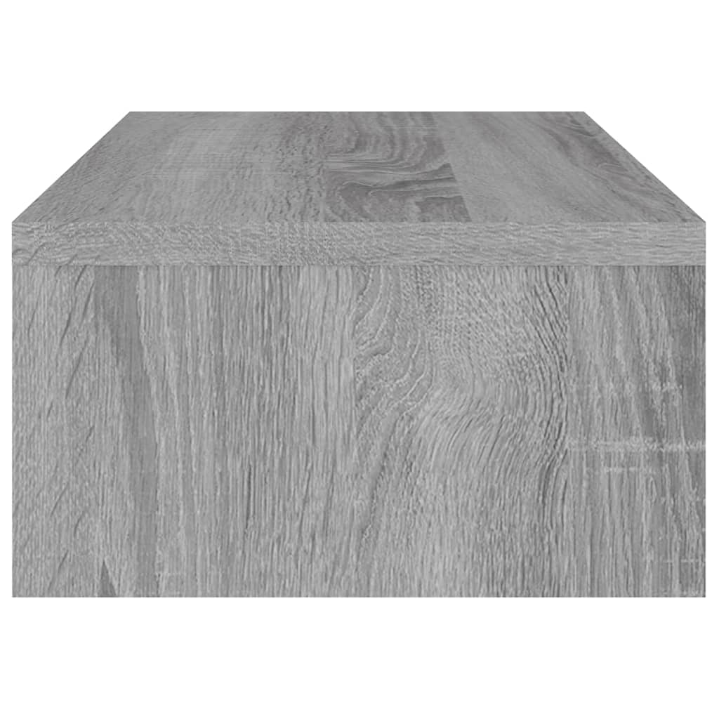 Szürke sonoma színű szerelt fa monitorállvány 42x24x13 cm