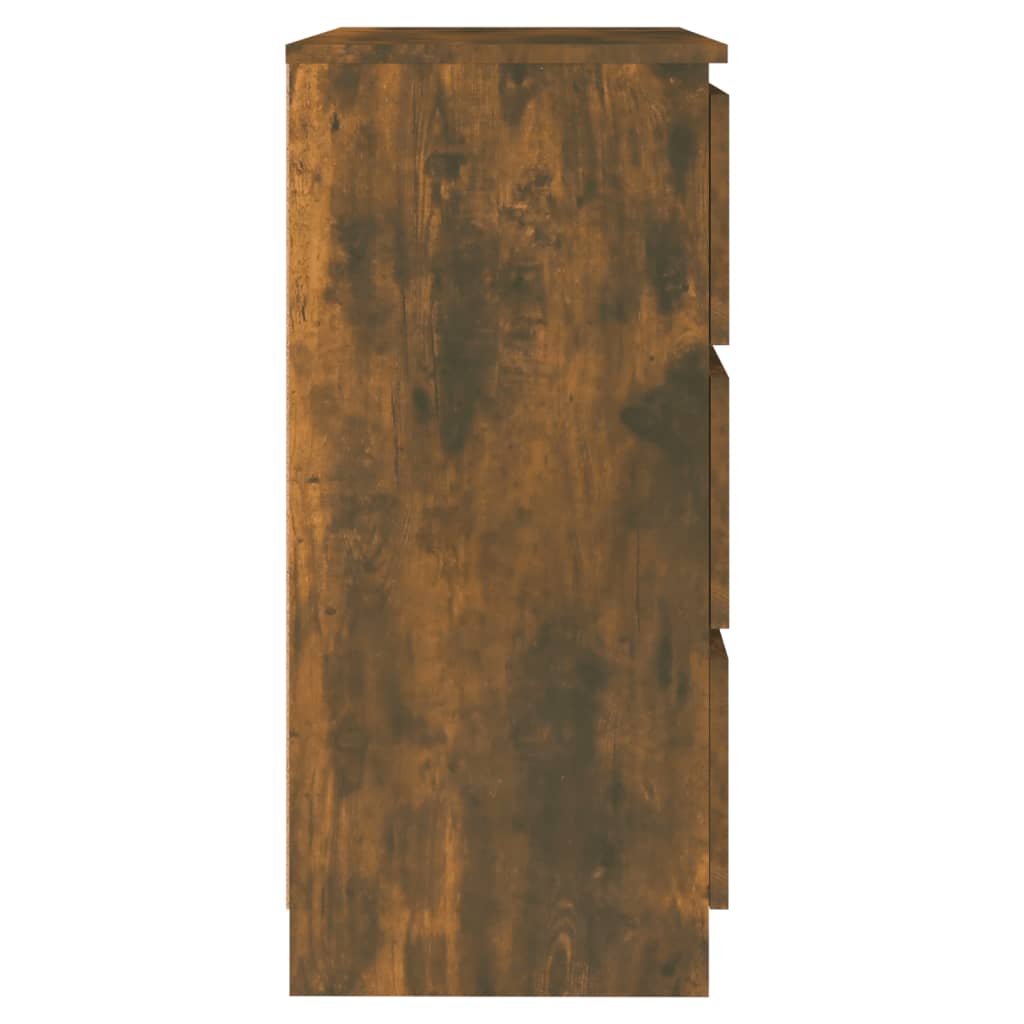 Füstös tölgy színű szerelt fa tálalószekrény 60 x 35 x 76 cm