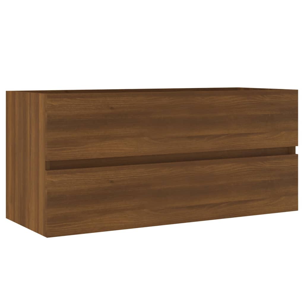 Barna tölgyszínű szerelt fa mosdószekrény 100 x 38,5 x 45 cm Barna tölgyszínű szerelt fa mosdószekrény 100 x 38,5 x 45 cm