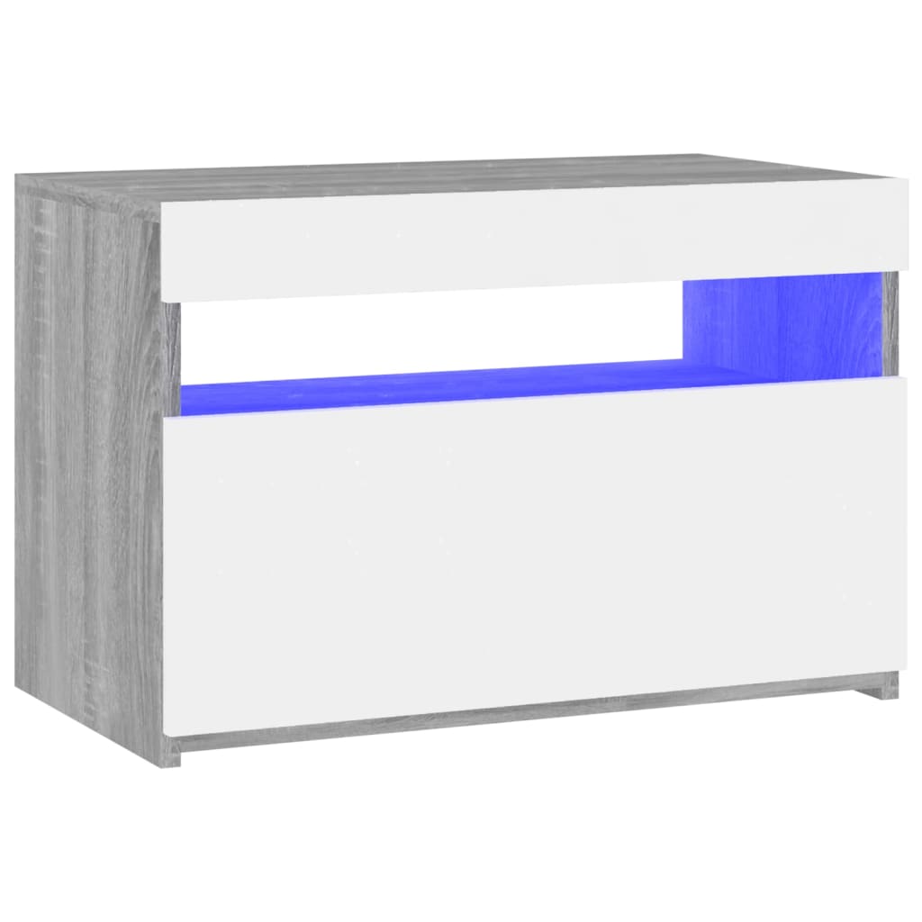 Szürke sonoma tv-szekrény led-lámpákkal 60 x 35 x 40 cm Szürke sonoma tv-szekrény led-lámpákkal 60 x 35 x 40 cm