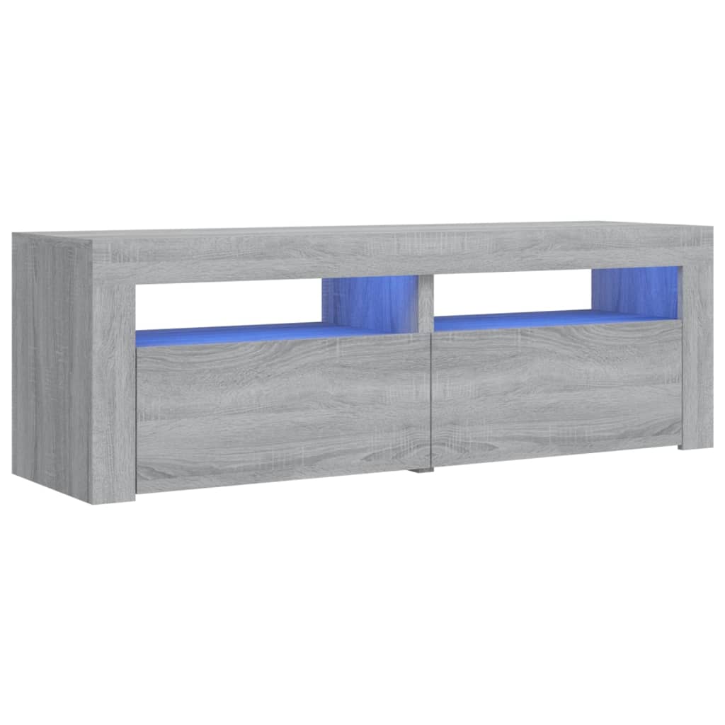 Szürke sonoma színű tv-szekrény led-lámpákkal 120 x 35 x 40 cm Szürke sonoma színű tv-szekrény led-lámpákkal 120 x 35 x 40 cm