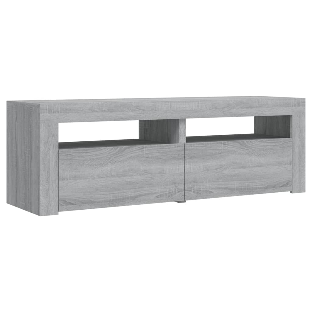 Szürke sonoma színű tv-szekrény led-lámpákkal 120 x 35 x 40 cm Szürke sonoma színű tv-szekrény led-lámpákkal 120 x 35 x 40 cm
