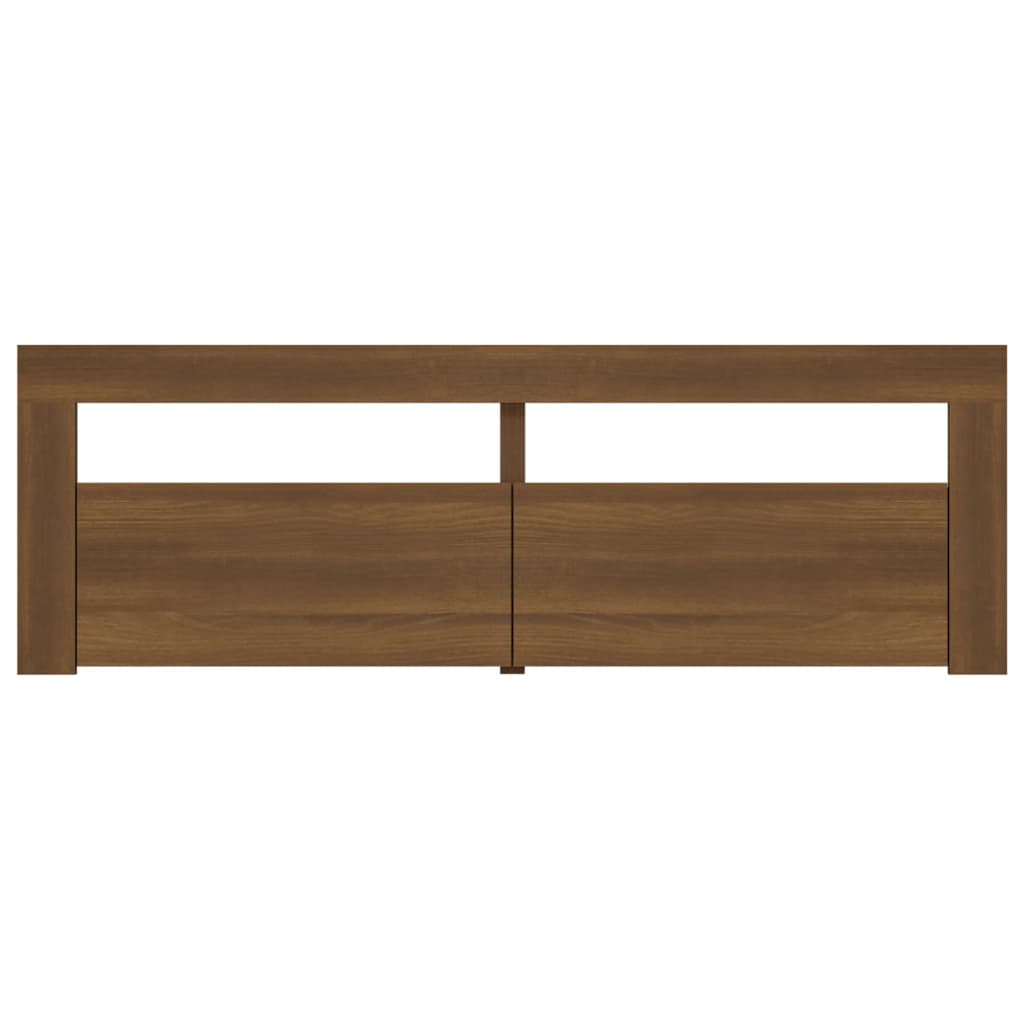 Barna tölgyszínű tv-szekrény led-lámpákkal 120 x 35 x 40 cm Barna tölgyszínű tv-szekrény led-lámpákkal 120 x 35 x 40 cm
