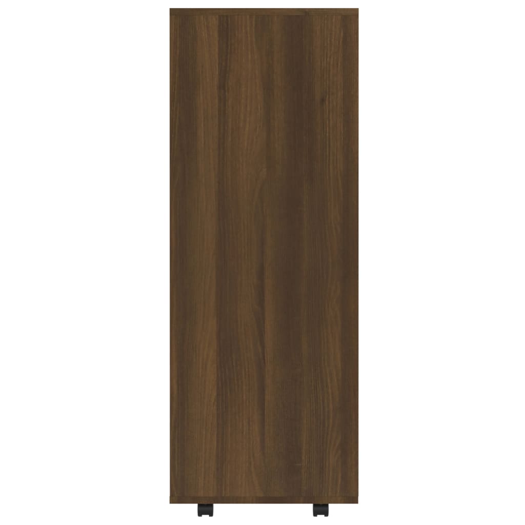 Barna tölgyszínű szerelt fa ruhásszekrény 80 x 40 x 110 cm Barna tölgyszínű szerelt fa ruhásszekrény 80 x 40 x 110 cm